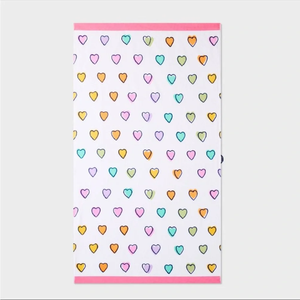 NWT Roller Rabbit x Target - Disco Hearts Wave Beach Towel